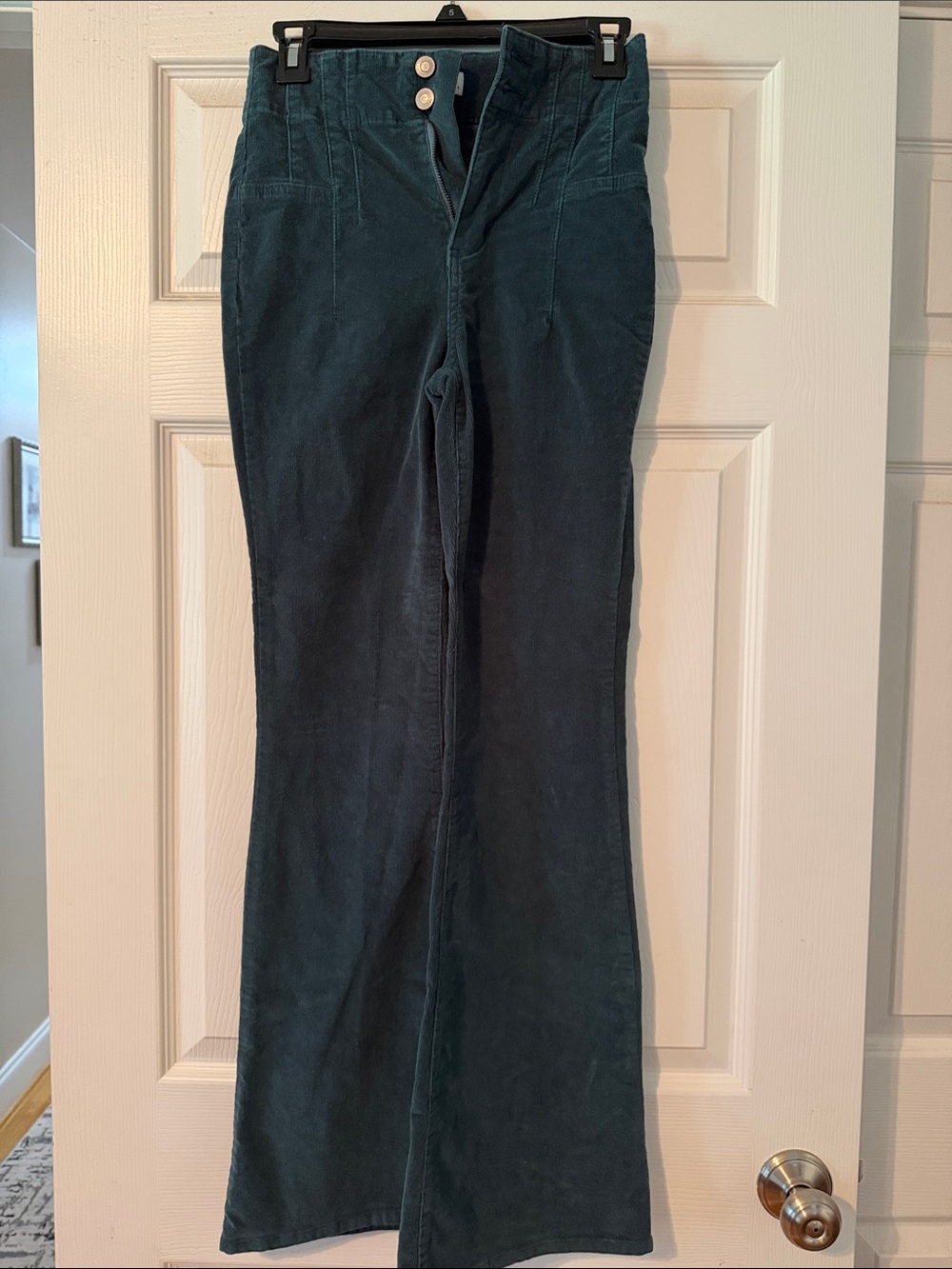 True Craft Teal Corduroy Flare pants